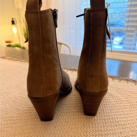 New House Of Harlow 1960 Boots Tan Leather/Suede Block Heel Women’s Size 39/8 - Picture 7 of 8